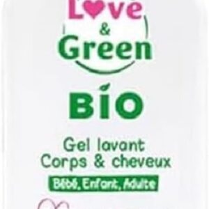 Love & Green - Gel Lavant Corps/Cheveux Bio 0% 500 ml - Fabriqué en France