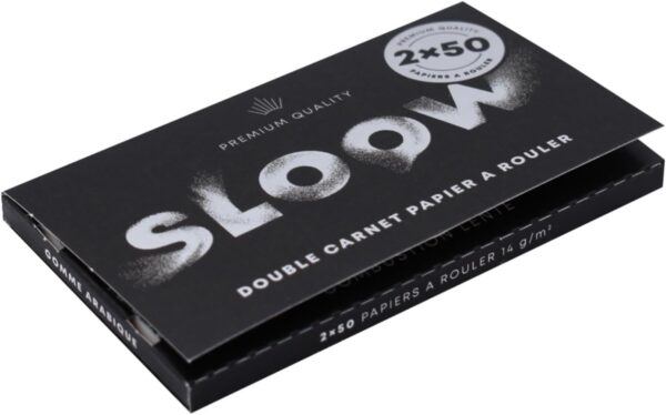 SLOOW Lot de 25 Double Carnets de Feuilles à Rouler, 25 Paquets de 100 Papiers à Rouler, 2500 Feuilles, Qualité Premium, Préservation des Saveurs, Marque Française, 40682014 – Image 4