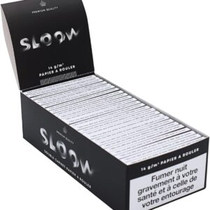 SLOOW Lot de 25 Double Carnets de Feuilles à Rouler, 25 Paquets de 100 Papiers à Rouler, 2500 Feuilles, Qualité Premium, Préservation des Saveurs, Marque Française, 40682014