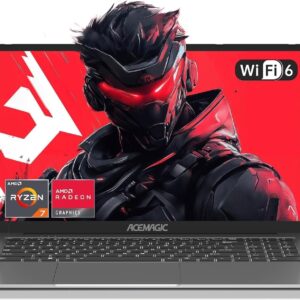 ACEMAGIC 16,1'' Ordinateur Portable AMD avec Boîtier en Métal Ryzen 7 5700U(8C/16T,4,3GHz) Clavier Rétroéclairage PC Portables 16Go Ram Sodimm DDR4x2,512Go M.2 SSD,WiFi 6,BT5.2,Type C