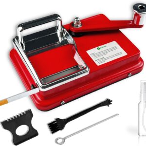 JIUJITSAW Rouleuse à Cigarette Portable, Machine à Rouler Les Cigarettes Durable et Compacte – Idéal comme Cadeau pour Homme – Tubeuse à Cigarette 8 mm, Machine à Rouler Joint Efficace (Rouge)